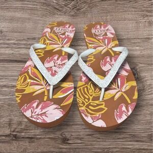 Reef Stargazer Flip Flops Sandals Multicolor Monstera Size 6